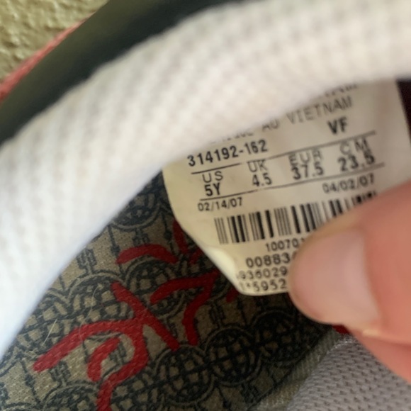 RARE vintage NIKE AIR FORCE 1 XXV '82 Shoes Black Red White 314192-162 - Picture 9 of 9